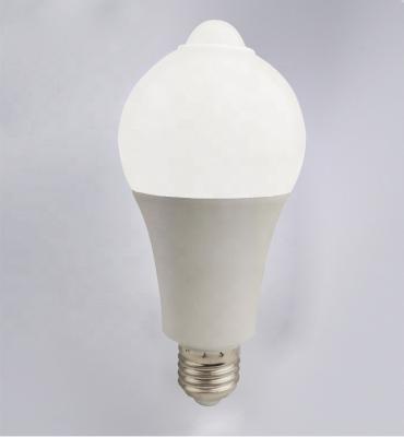 China Modern newcomer and popular energy saving LED bulb PIR sensor bulb 7W 9W 14W and 18W base E27 and B22 for sale