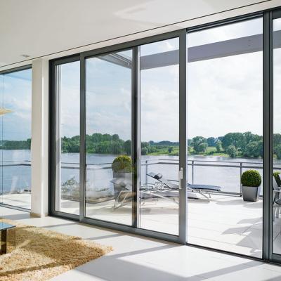 China Heat Insulation Thermal Break Elevator Sliding Door Aluminum Energy Efficient Heavy Duty Sliding Door for sale