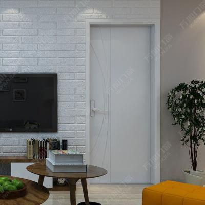 China Soundproof Interior Door / PVC Cheap Plastic Bathroom Doors / PVC Bathroom Plastic Door for sale