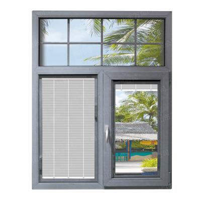 China Gray folding screen pvc patio doors double glazed upvc casement window for sale