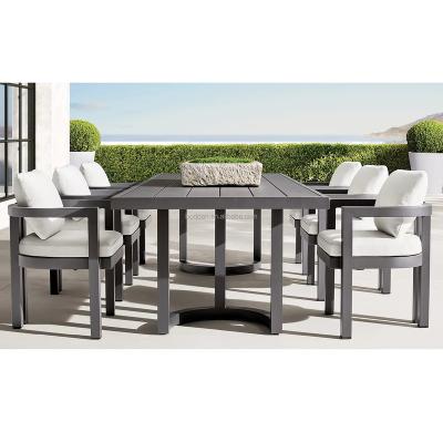 China Contemporary Hot Selling Patio Furniture T Back For Aluminum Outdoor Sitting Furniture 6-8 Set for sale