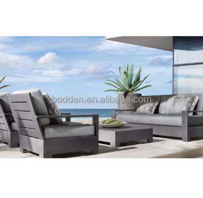 China Modern Best Price Modern Aluminum Material Outdoor Furniture Low Pitched Sofa And Coffee Table Party Furniture for sale