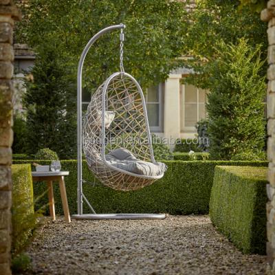 China Minimalist Indoor Outdoor Outdoor Use Rattan Furniture Egg Shaped Swing Chair for sale