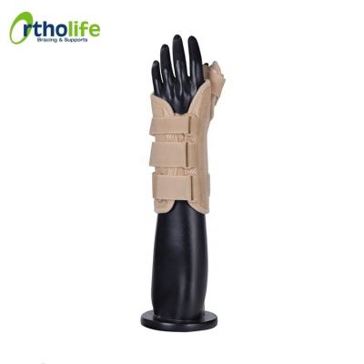 China OL-WR062 Adult Ergonomic Aluminum Wrist Splint Brace With Thumb for sale