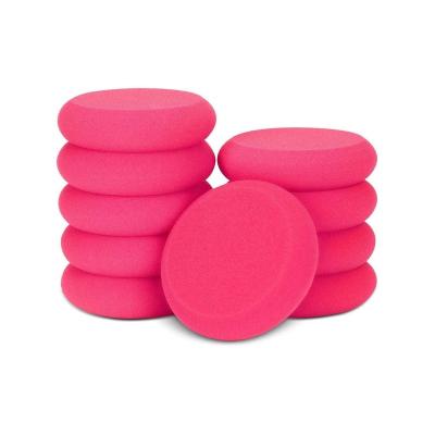 China Car Care /Cleaning Red UFO Hand Use Car Wax And Trim Pads Polishing Pads for sale