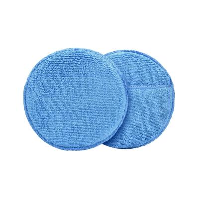 China Hand Use Good Blue Color Microfiber Sponge Cleaning Cloth Pad For Hand Playing Car/Engine Sponge Polishing Cleaning - Select Size for sale