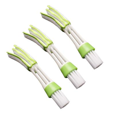 China Easily Install Hot Selling Double Head Than Car Air Conditioner Duct Crack Remover Brush Window Dusting Blind Keyboard Cleaning Brushes for sale