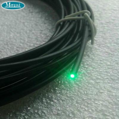 China PEOF-1*0.75 Home Decor Black Jacket PMMA End Glow Fiber Optic End Light Cable for sale