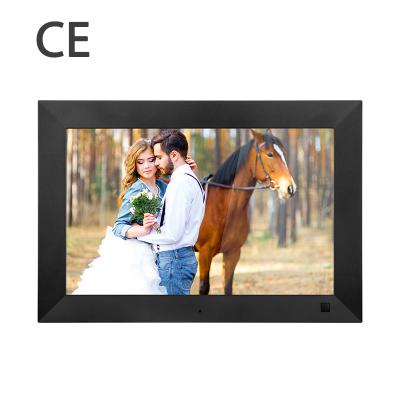 China Clock Motion Sensor Wall Mount 1024*600 Digital Photo Frame 10 Inch With Music Picture Loop LCD Video Screen for sale