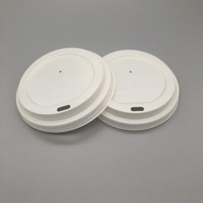 China Home Eco-Friendly Biodegradable Compostable CPLA Cup Lid 90mm Cup Lid For Coffee And Tea for sale