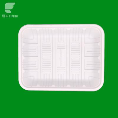 China Disposable Cornstarch Meal Tray 245x190mm Biodegradable Disposable for sale