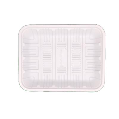 China Food Tray Biodegradable Supermarket Meat Packaging Traditional Compostable Food Tray for sale