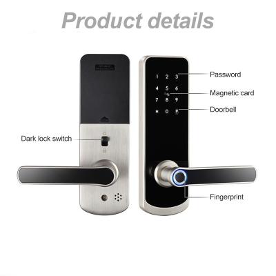 China Hotel Apartments CAMAKT Office CAMAKT WiFi TUYATTlock High Quality Waterproof Home Smart Lock Fingerprint Electronic Door Lock for sale