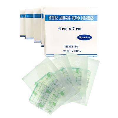 China Personal Care Medical OEM Wound PU Film Transparent Waterproof Wrap 6x7cm for sale