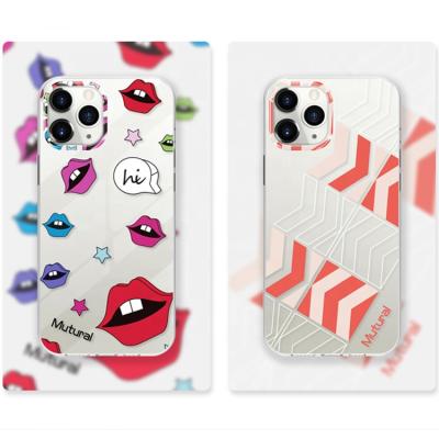 China Anti-fall Pattern Soft Anti-Slip Phone Case Lens Protection Phone Case For Iphone 12 Mutural Phone Accesorios for sale