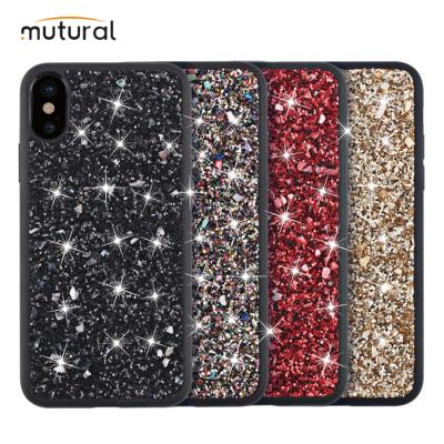 China Luxury Bling Style PU Star Diamond Bling Glitter Shinning Phone Case For iPhone11 pro X max XS XR max 6 6s 7 8 plus back cover silicone cases for sale