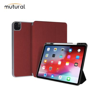 China Auto-Sleep Magnetic Case For Ipad Pro 11 12.9 Tablet Case Pencil Stand Denim Leather Laptopds Waterproof Sleeve Back Up Protective Smart Covers for sale