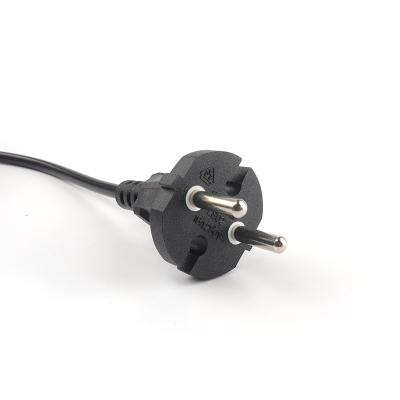 China European Home Appliance Regulation Two Core Two Plug VDE Certified European Standard Rotary Tail Power Line for sale