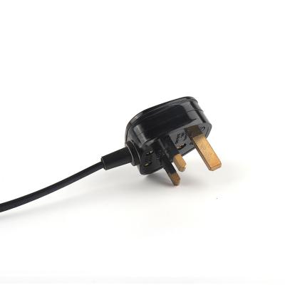 China Home Appliance PVC 2 Pin Plug British UK Mains Cord Extension Cords For Home Appliance for sale