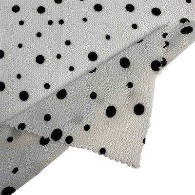 China Hot-selling High Standard Of Anti Pill Non-to-deform Polka Dot Cloth For Women 100%Polyester Dress Fabric Product-resistant for sale