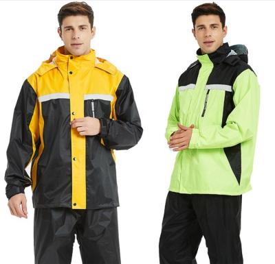 China 100% Waterproof Outdoors Thicken Men's Motorcycle Double-Layer Raincoat Rain Stormproof Split Pants For Adults for sale