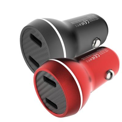 China USB C Car Charger Dual Output USB Charging Left 20W Fast Charging Fully Compatible for sale