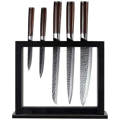 China Disposable 6 Pieces Stainless Steel German Chef Knives Kitchen Set Come Gift Box Knife Set for sale