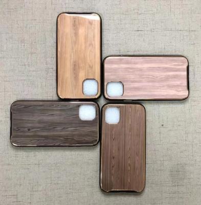 China New Pattern Wooden Phone Case Pattern Glass Phone Case For iPhone 11 Color Paint Wood Fiber Glass Phone Case for sale