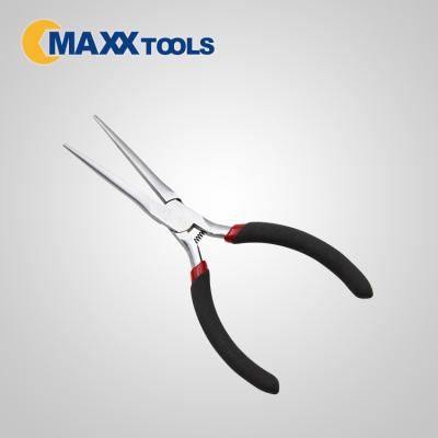 China 130mm Mini Clamping And Crimping Needle Nose Pliers With Round Spring for sale