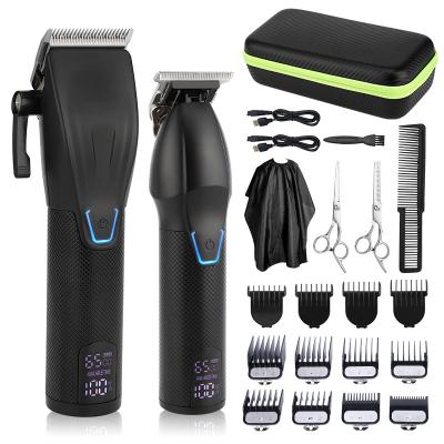 China LM2027 Usb Charger Clippers Cordless Barber Shop Salon Hair Trimmer All Metal Rechargeable Low Noise 0 Millimeter Clippers New Set Professional for sale