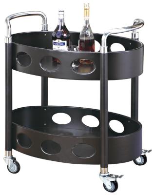 China Room Service Equipments Oval Liquor Trolley Restaurant Supply Equipment For Restaurant for sale