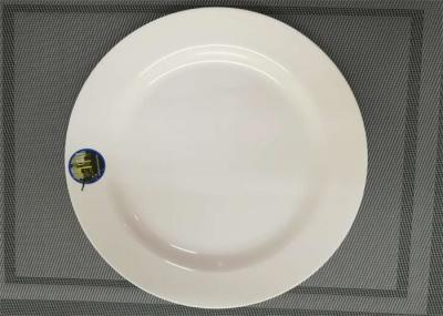 Chine La vaisselle blanche de porcelaine place le poids rond 150g du diamètre 25cm de plat de jante large à vendre