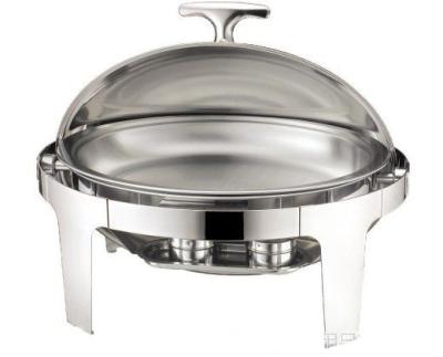 China Plato de frotamiento oval del top de rollo del acero inoxidable con la cacerola oval de la comida 6.8L con la tapa del tenedor del combustible completamente abierta en 180° en venta