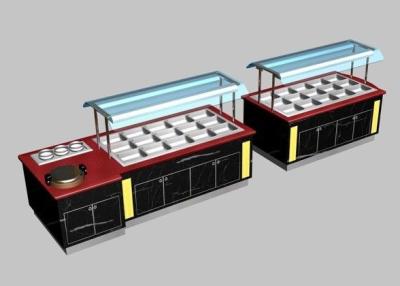 China Equipo comercial 50Hz de la comida fría con el gabinete, contador caliente de mármol de la comida fría 550L en venta