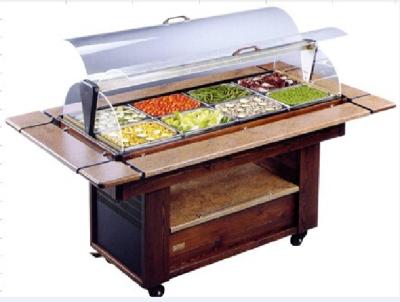 China Equipo comercial de la comida fría del bufete de ensaladas NN-SO1420 con la rueda para la mudanza conveniente en venta