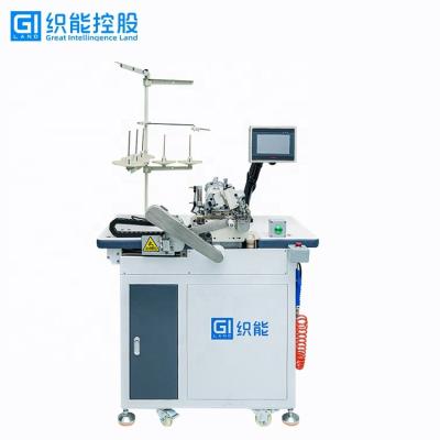 China Edge Trimmer GI Land Flat Bed Cover Stich Ribbed Cuffs Tying Industrial Full Automatic Ribbed Cuffs Sewing Machine for sale