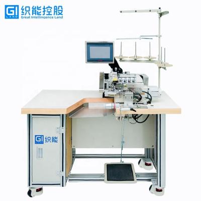 China Circular Edger GI Land Collar Tying Automatic Neck Cover T-shirt Sewing Machine for sale