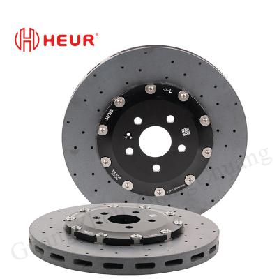 Cina HEUR Freno Disco in ceramica di carbonio Accelerazione frontale 380mm*34*37 Per VW Tiguan Honda in vendita