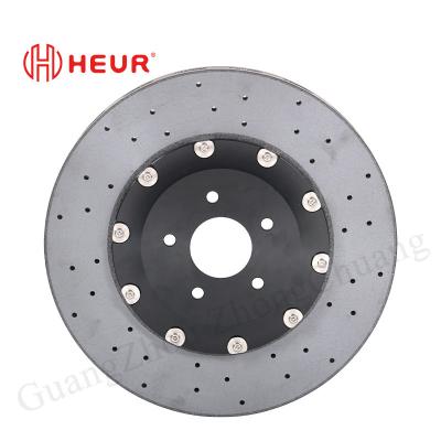 China HEUR Freno Disco cerámico de carbono para Nissan Gtr R35 Sentra B18 Personalizar 390*34*75mm en venta