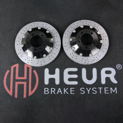 China HEUR Brake Carbon Ceramic Discs For Tesla model S - 380x28mm Rear Set for sale