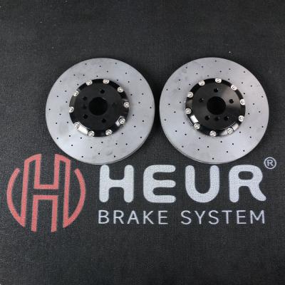 China HEUR Brake Carbon Ceramic Rotor For Vw Cc Golf R Mk7 Refit 393*36mm Front Set for sale