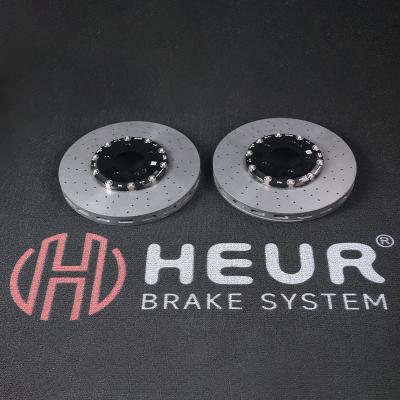 China Heur Ceramic Carbon Brake Rotors For Tesla Model S Y 3 Upgrade 400*36mm F Set for sale