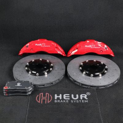 China Lightweight Customized Ferrari Carbon Ceramic Brakes Rotors 440*40*101mm Frente conjunto en venta