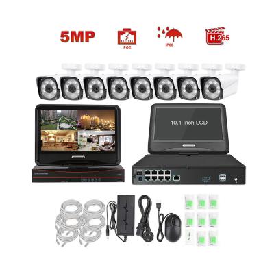 China CCTV Vandal-proof Indoor Audio Camera IP Camera Siren 8CH H.265 5.0MP Security Camera System Home Video Surveillance Kit for sale