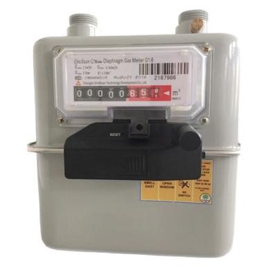 China AMR Residential Diaphragm Gas Meter G1.6 Diaphragm Gas Meter Wireless Auto Reading Gas Meter for sale