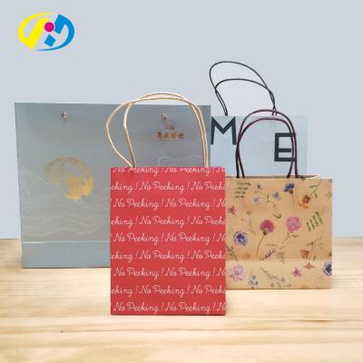 China Hongjiang Handmade Factory Customized Paper Bags Paper Gift Bag Shopping Paper Bags for sale