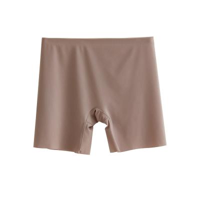 China Breathable Ice Silk Boxer Briefs Square Smooth Non-slip Skin Underwear High Waist Pants Safety Silk Crotch for sale