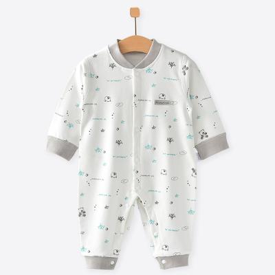 China Long Rise Cotton Pattern Printing Pajamas Newborn Baby Bamboo Romper Organic Bamboo Baby Clothes for sale