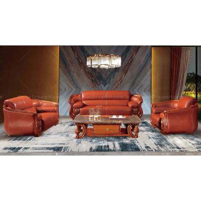 China Other Southeast Asian style genuine leather sofa for living room set and sectional leather sofa couch for sale