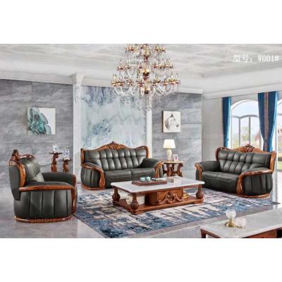 China Other Factory Direct Ebony Furniture Southeast Asia Style Wood Carved Sofa Set Gray Leather Sofas for sale